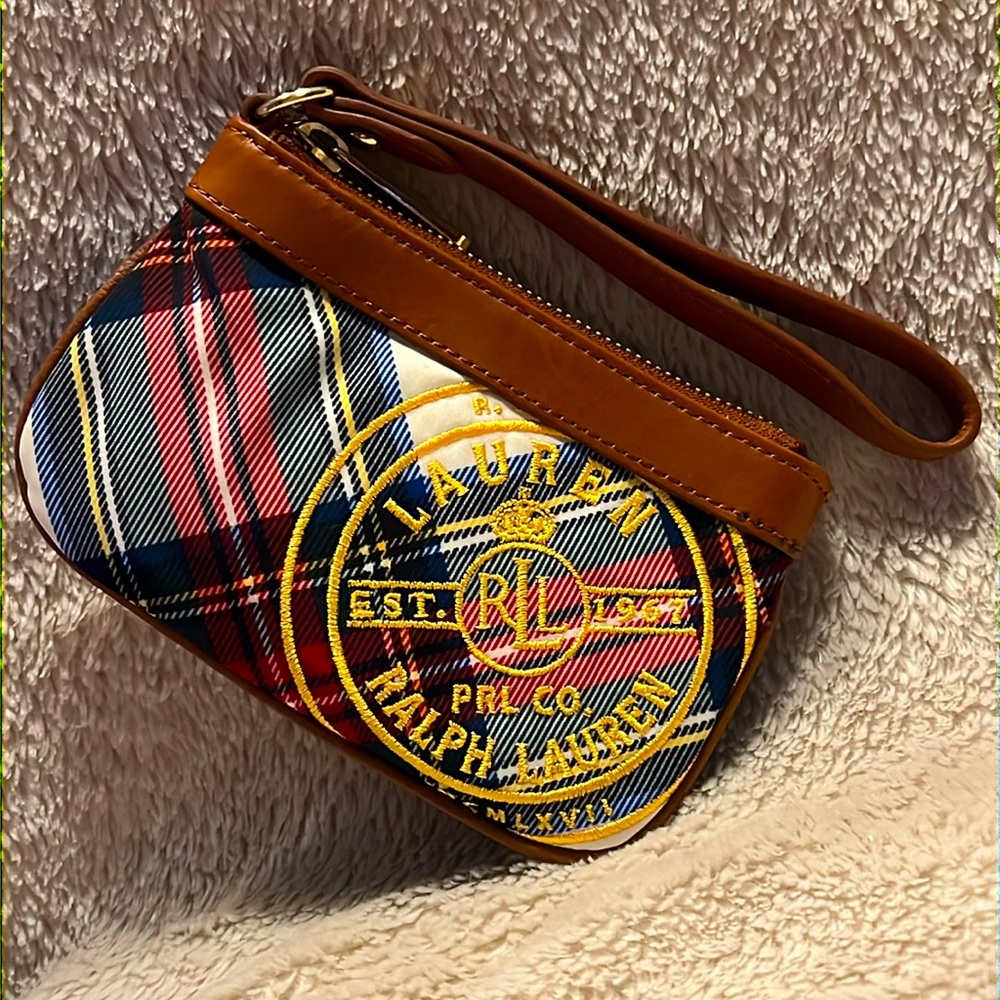 RALPH LAUREN RL Polo Stewart Plaid Wristlet